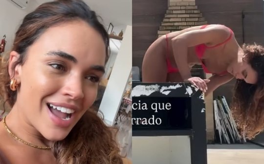 Giovana Cordeiro rebate críticas após reformar móvel de biquíni
