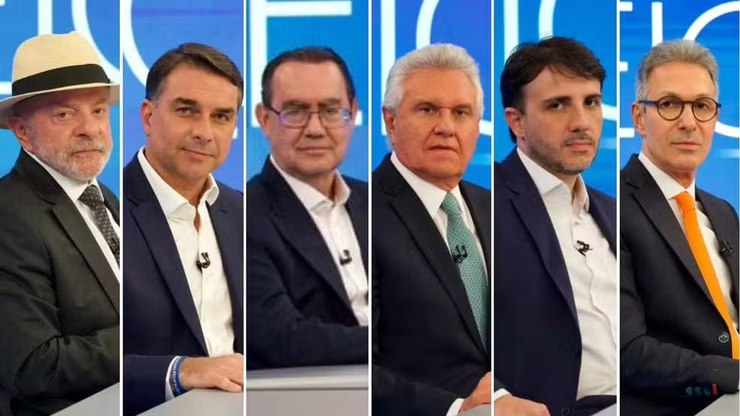 Após cancelamento de debate, candidatos criticam Lula e Flávio