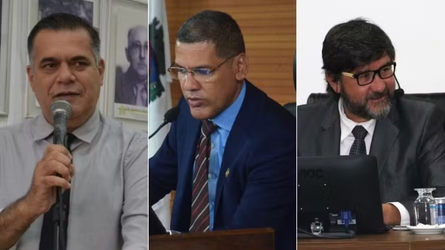Os vereadores Inha, Queixão e Luizão, presos na Operação Muditia