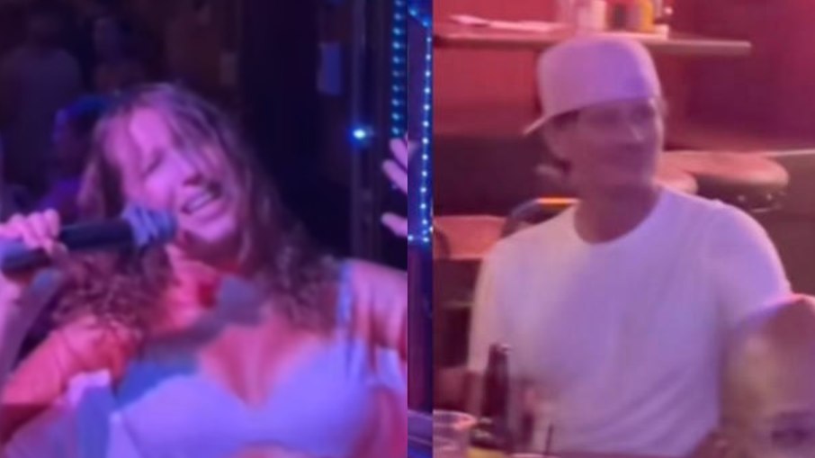 Mulher é surpreendida por vocalista do Blink-182 em karaôke Mulher é surpreendida por vocalista do Blink-182 em karaôke