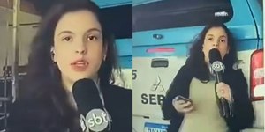 Ao vivo, repórter do SBT Rio é atropelada na frente das câmeras