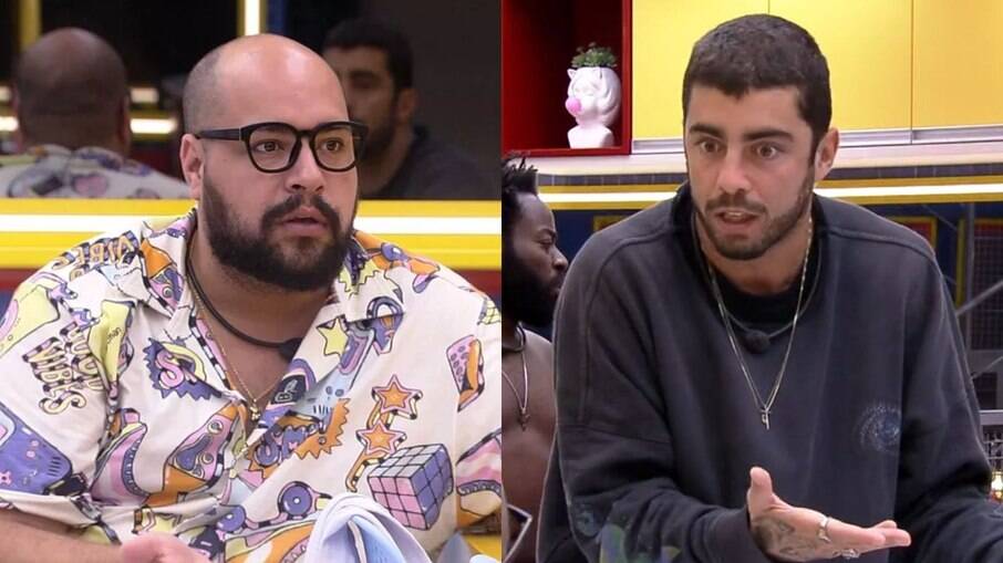 Tiago Abravanel e Pedro Scooby em discussão no 'BBB 22'