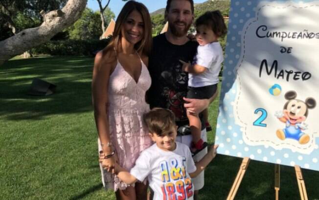 Messi e Antonella são pais de Thiago e Matteo e esperam mais um menino