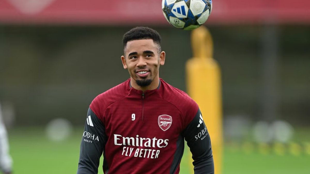 Gabriel Jesus em treinamento do Arsenal Gabriel Jesus em treinamento do Arsenal