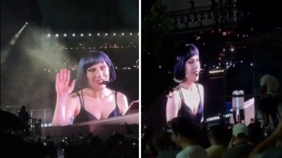 Lady Gaga emociona fãs em ensaio nas areias de Copacabana Lady Gaga emociona fãs em ensaio nas areias de Copacabana