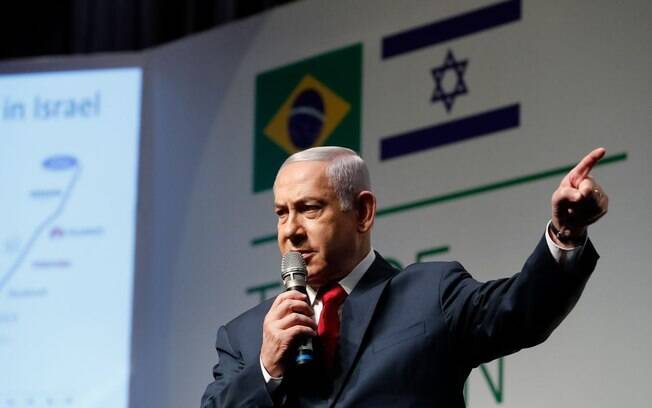 O atual primeiro-ministro, Benjamin Netanyahu, está com suspeita de Covid-19