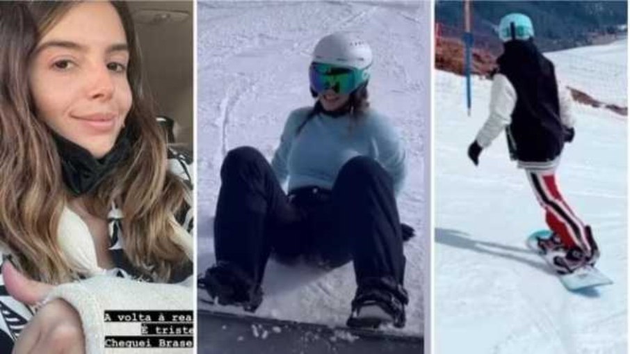 Giovanna Lancellotti mostra evolução no snowboard após lesão 