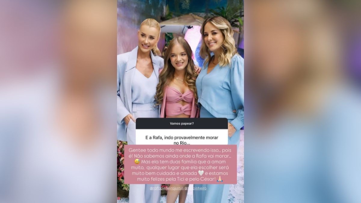 Ana Paula Siebert reage a rumores sobre mudança de Rafa Justus