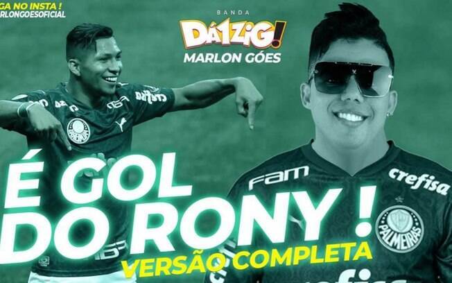 Autor do hit ‘É gol do Rony’ faz sucesso na internet e vira amigo do atacante do Palmeiras