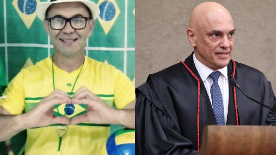 Francisco Wanderlei Luiz (E) queria matar o ministro do STF Alexandre de Moraes (D)