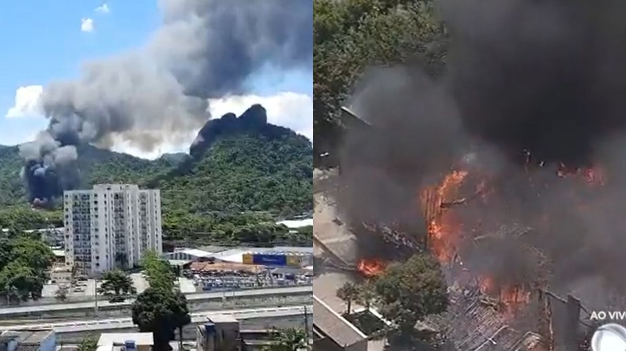 Estúdios da Globo pega fogo no Rio de Janeiro