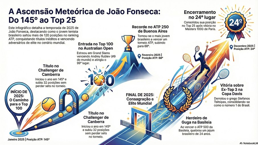 Confira a ascensão meteórica de João Fonseca