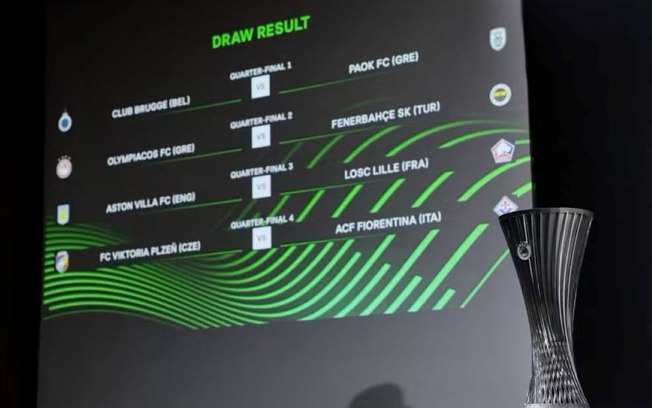 Quartas de final da Conference League terá confronto entre Aston Villa e Lille