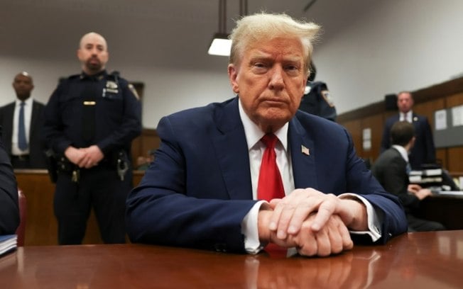 O ex-presidente americano Donald Trump durante seu julgamento em Nova York