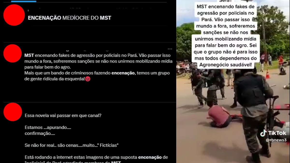 Nas redes sociais, o vídeo circula coa a mensagem dizendo que 'vão passar isso mundo a fora, sofreremos sanções se não nos unirmos mobilizando mídia para falar bem do agro'