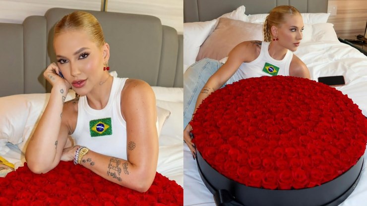 Voltaram? Virginia ganha buquê de rosas gigante e Vini Jr. reage