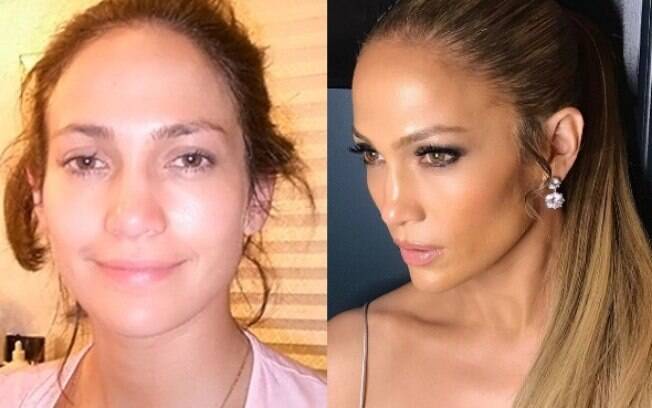 Jennifer Lopez sem make
