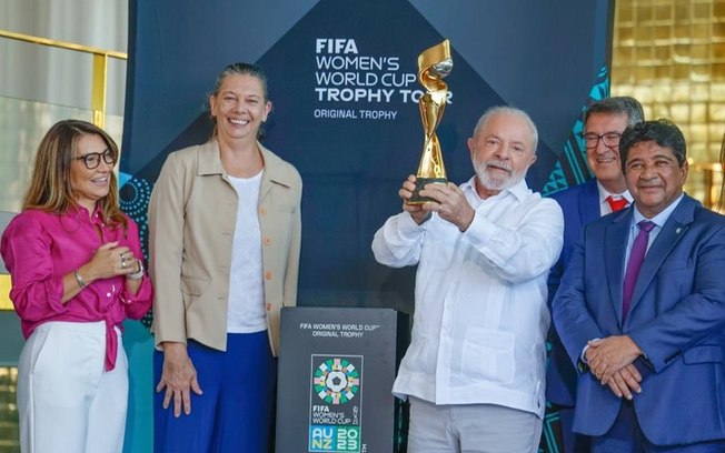 Presidente Lula na apresentação da candidatura do Brasil a sede da Copa do Mundo Feminina de 2027