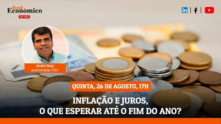 Live do Brasil Econômico desta quinta-feira (26) recebe André Braz, coordenador do IPC do FGV IBRE