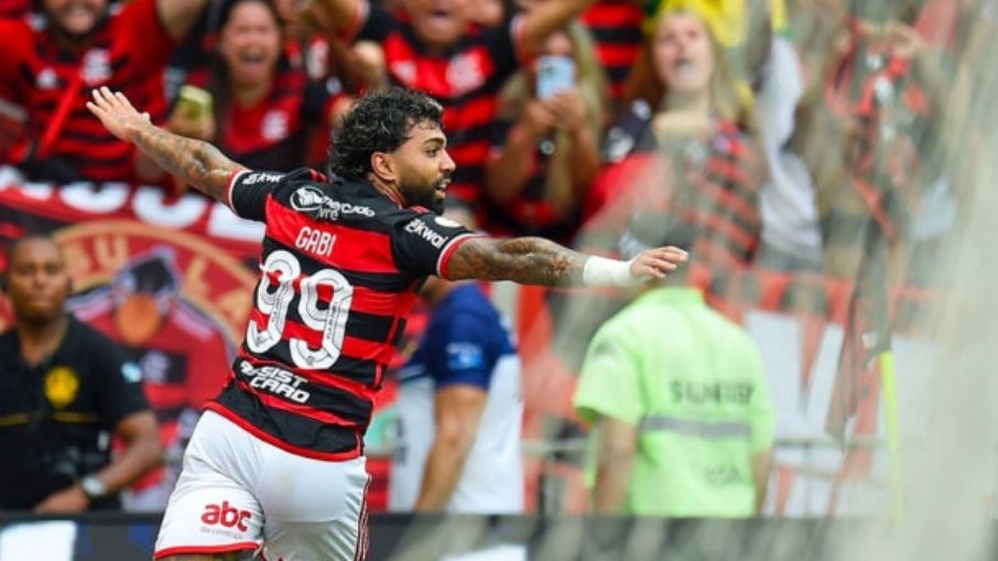 Gabigol balançou as redes em sua despedida do Flamengo