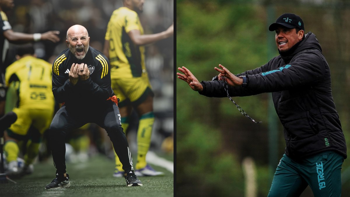 Sampaoli e Carpini se enfrentam nesta terça-feira em Galo x Juventude