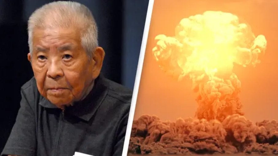 Tsutomu Yamaguchi, o homem reconhecido pelo governo japonês como um dos poucos sobreviventes de dois ataques nucleares .