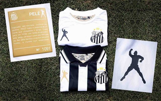 Camisa histórica enaltece o Rei do Futebol Camisa histórica enaltece o Rei do Futebol