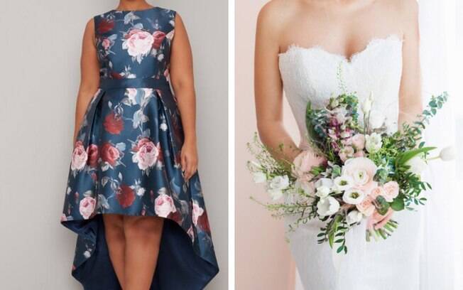 Convidada mostra vestido que irá usar em casamento (à esquerda) e acha que peça escolhida pode ofuscar a noiva