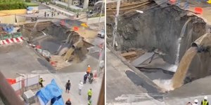 Vídeo mostra cratera gigante abrindo em avenida de Bangkok