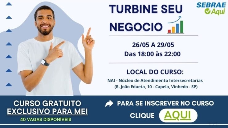 Curso gratuito do Sebrae ensina MEIs a turbinar seus negócios