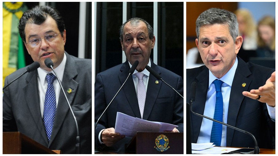 Eduardo Braga (MDB), Omar Aziz (PSD) e Rogério Carvalho (PT), candidatos a relatoria 