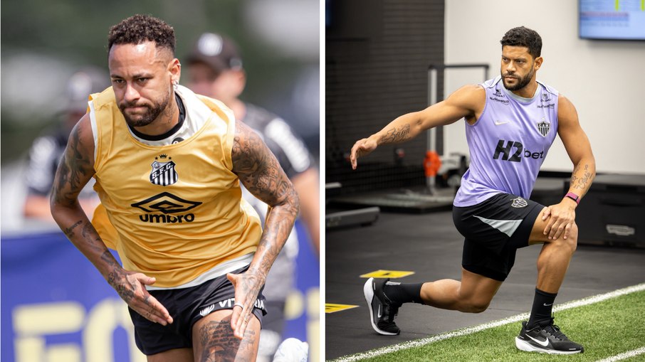 Neymar e Hulk são as estrelas em Santos x Atlético-MG pelo Brasileirão