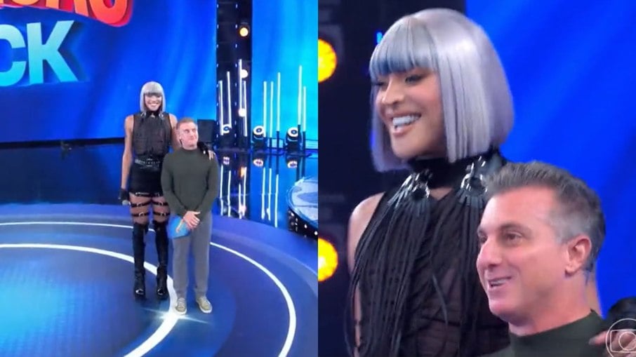 Luciano Huck e Pabllo Vittar comentam diferença de altura no 'Domingão'