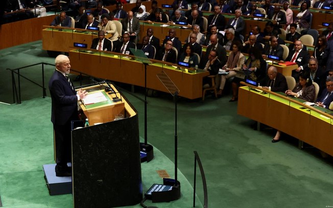 Lula será o primeiro a discursar no debate geral e será seguido por Donald Trump. (Imagem de arquivo: 24/09/2024) Lula será o primeiro a discursar no debate geral e será seguido por Donald Trump. (Imagem de arquivo: 24/09/2024)