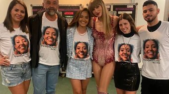 Taylor Swift se encontra com família de fã morta em show no Rio