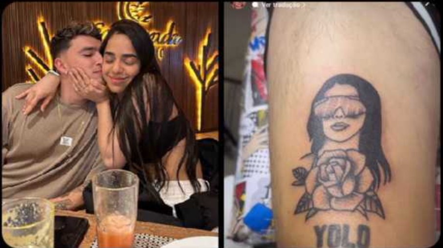 Zinho faz tatuagem em homenagem a Mirella Santos e dividiu opiniões