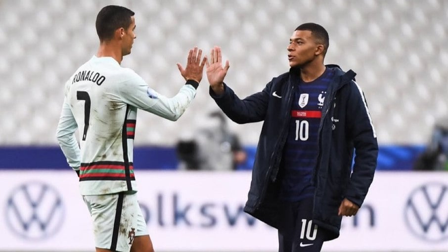 Cristiano Ronaldo e Mbappé se enfrentarão na Eurocopa
