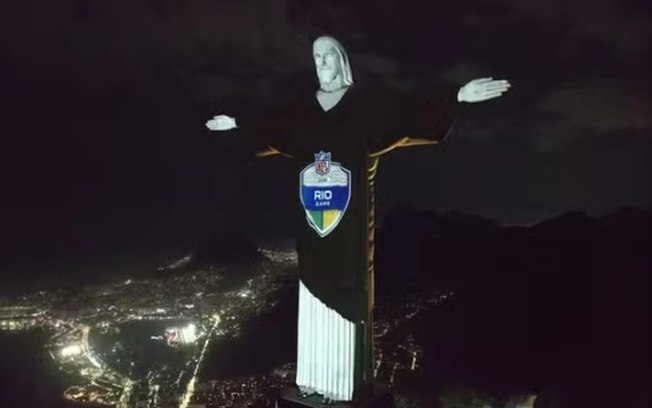 Cristo Redentor recebe projeção super especial da NFL: Cristo Redentor recebe projeção super especial da NFL: