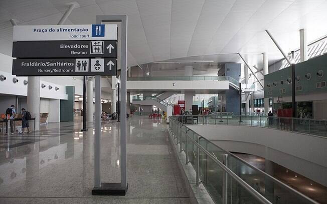Aeroporto Internacional de Manaus Eduardo Gomes, vazio por conta da pandemia