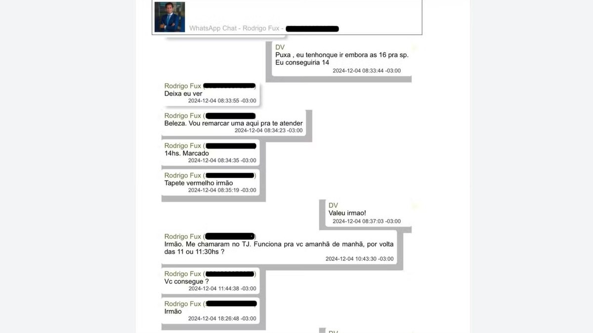 Rodrigo Fux indica 'tapete vermelho' a Daniel Vorcaro
