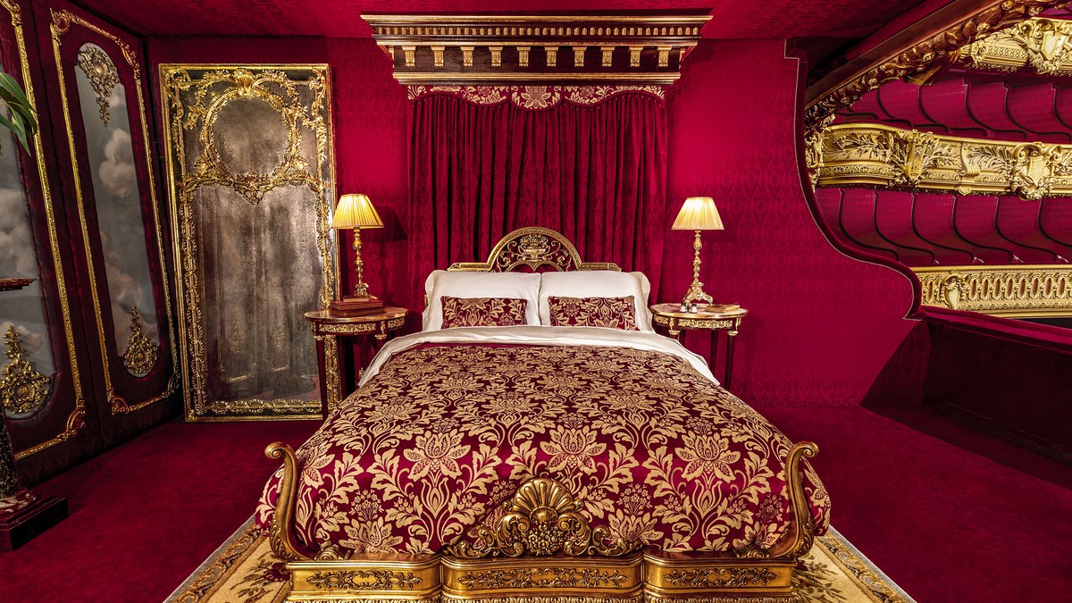Cama da hospedagem temática de 'Fantasma da Ópera' Cama da hospedagem temática de 'Fantasma da Ópera'