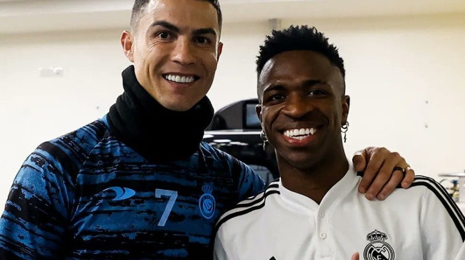 Cristiano Ronaldo e Vinícius Jr. foram associados após publicação de Real Madrid