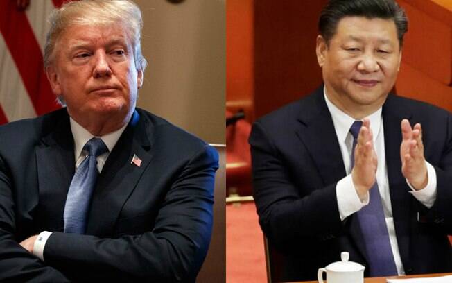 Donald Trump, atual presidente dos Estados Unidos, e Xi Jimping, o atual presidente da China