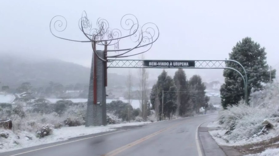 Urupema (SC): um dos municípios atingidos pela neve nesta madrugada