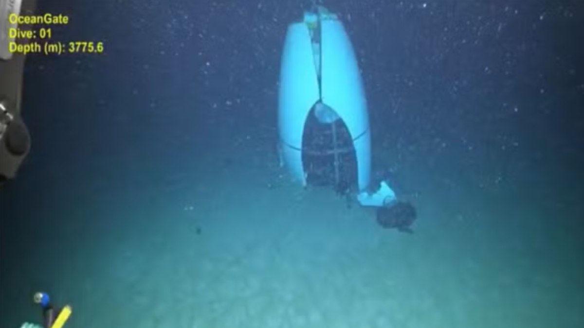 Submarino Titan no fundo do oceano após implosão