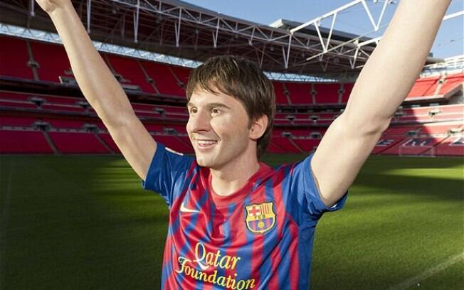 Estátua de cera de Lionel Messi. Foto: AFP