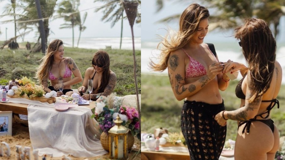 Pedido de noivado de Tati Dias e Lauana Prado. Pedido de noivado de Tati Dias e Lauana Prado.