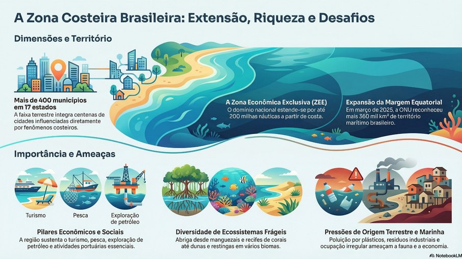 Infográfico: zona costeira 