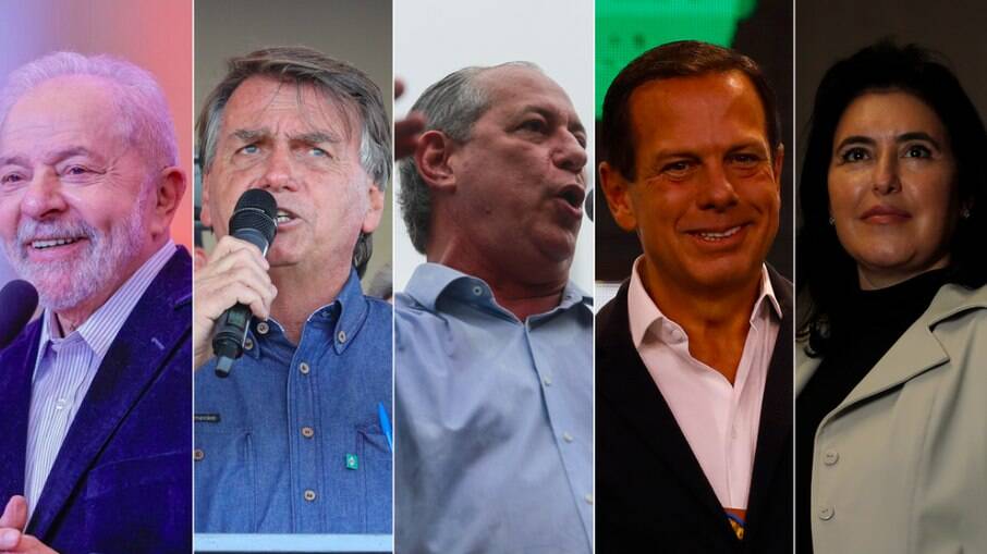 Lula, Bolsonaro, Ciro, Doria e Tebet: pré-candidatos à Presidência da República