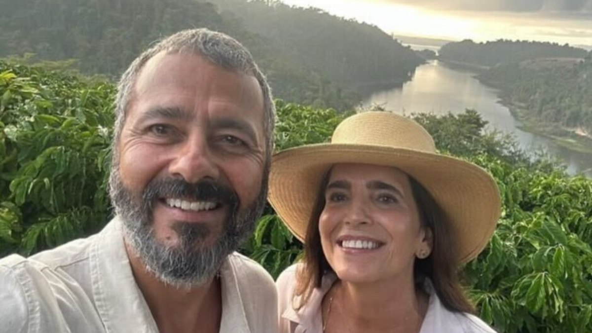 Marcos Palmeira e Malu Mader nos bastidores de 'Renascer'